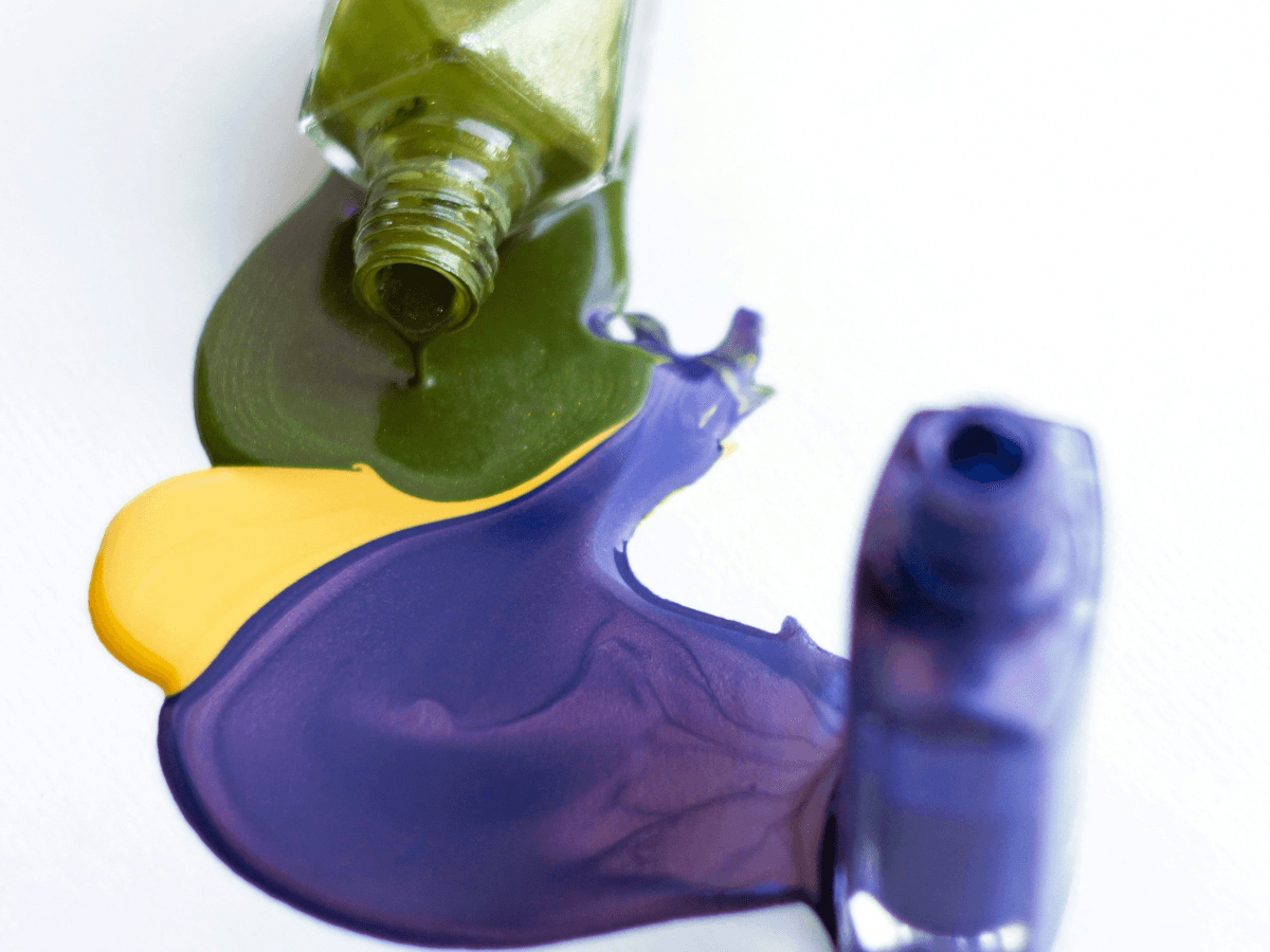 Polish bottles and soft textures